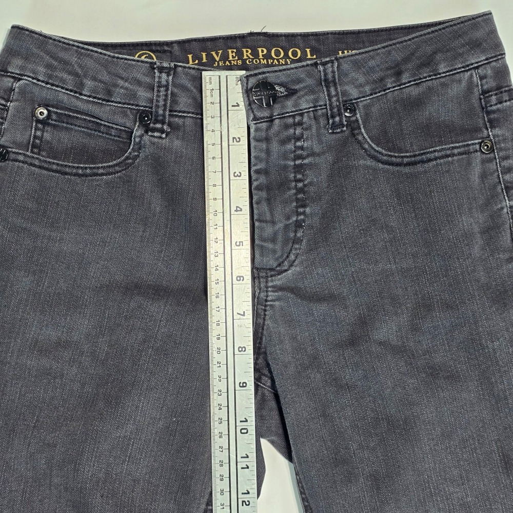 Liverpool Lucy's Bootcut Jeans Black Studded Beatles Revolution Pocket Size 6 - Picture 11 of 16